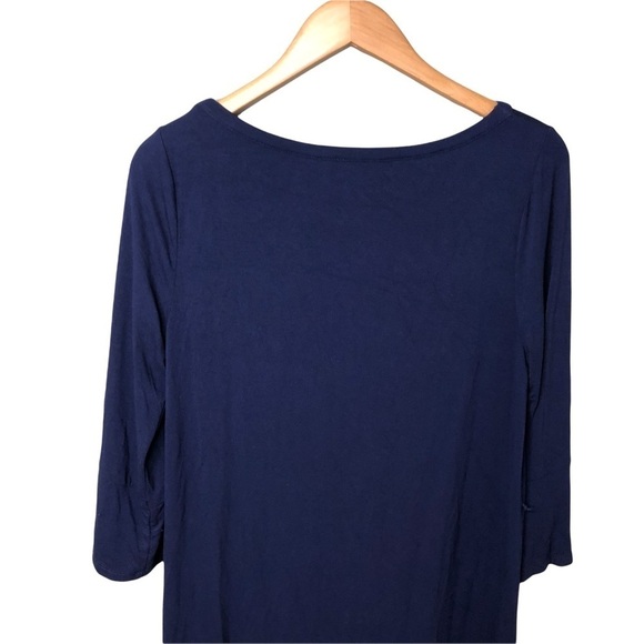Boden Women’s Jersey Knit Dress 3/4 Length Navy Blue Size 10 Long - Picture 4 of 8